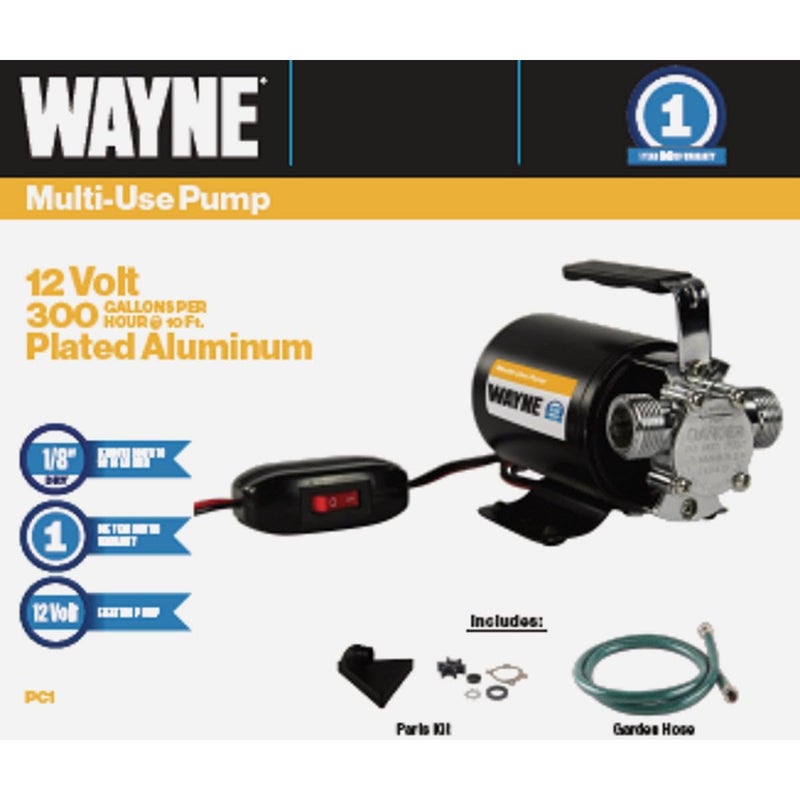 WAYNE PC1-12V Bronze Plated Portable Transfer Pump - Up to 350 Gallons Per Hour - Portable Multi-Use Pump - Image 2